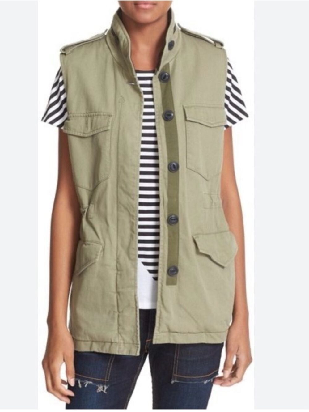 NWT RAG & BONE/JEAN BENNET UTILITY VEST ARMY GREEN